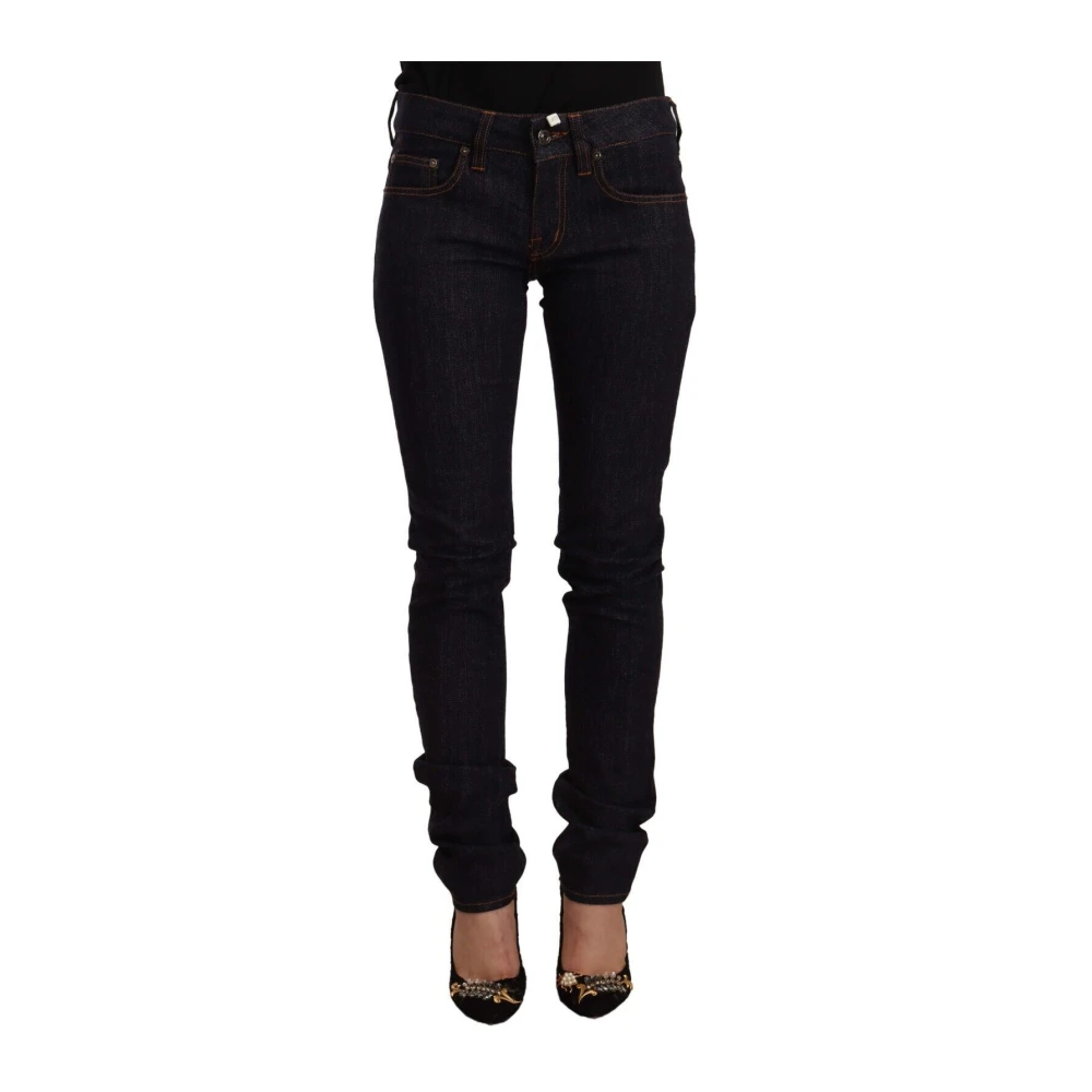 Gianfranco Ferré Women's Black Mid Waist Cotton Denim Skinny Jeans