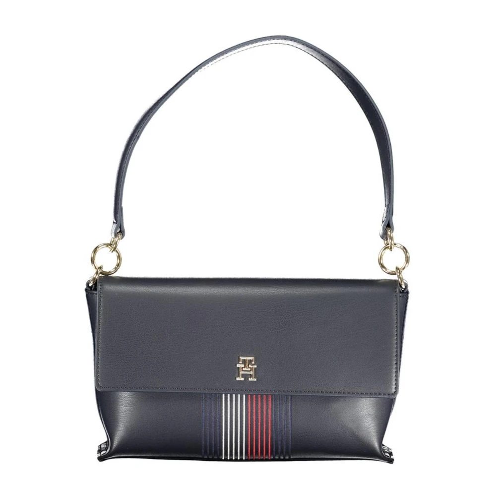 Tommy Hilfiger Blauwe Polyethyleen Schoudertas met Band Blue Dames
