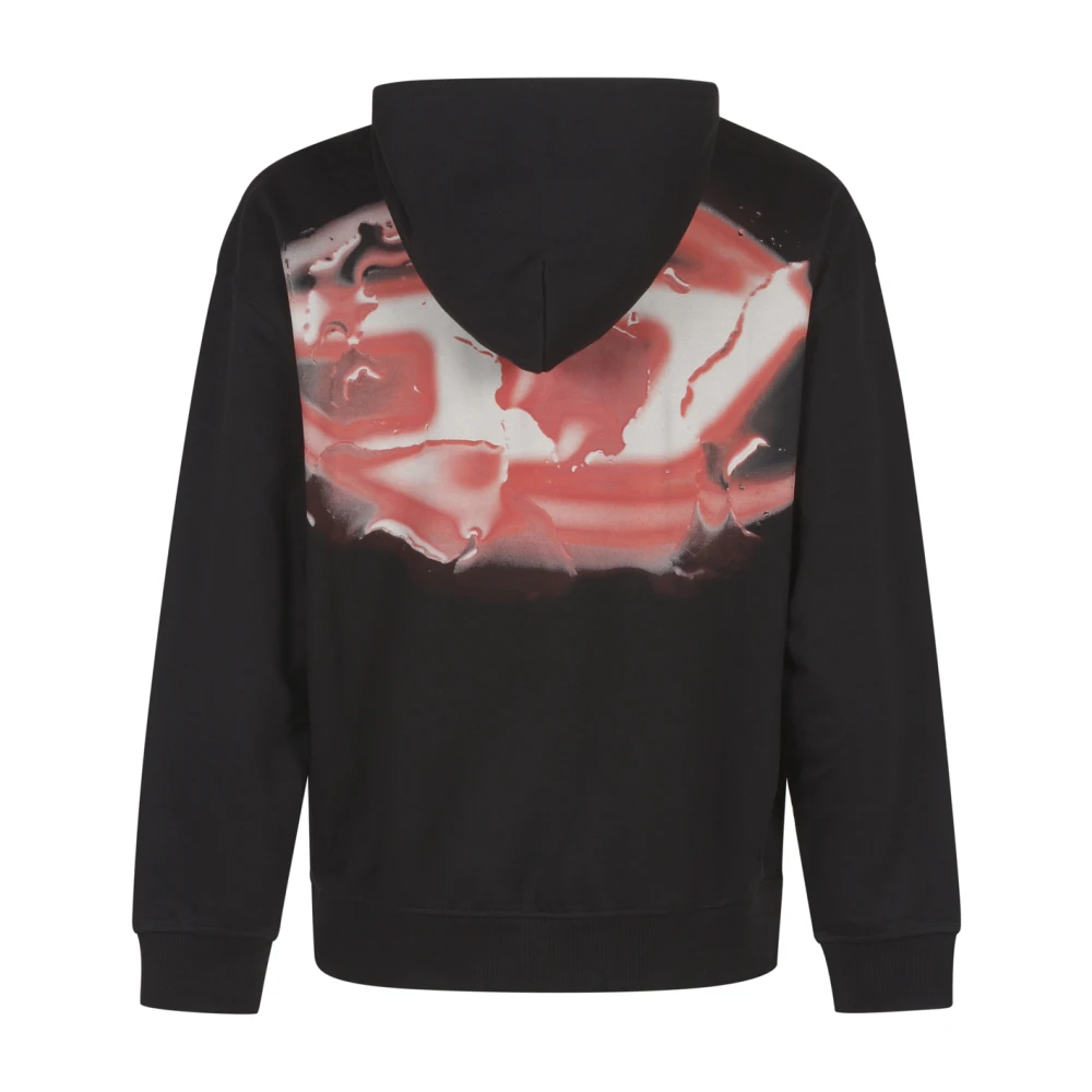 Diesel Zwarte trui met capuchon Black Heren