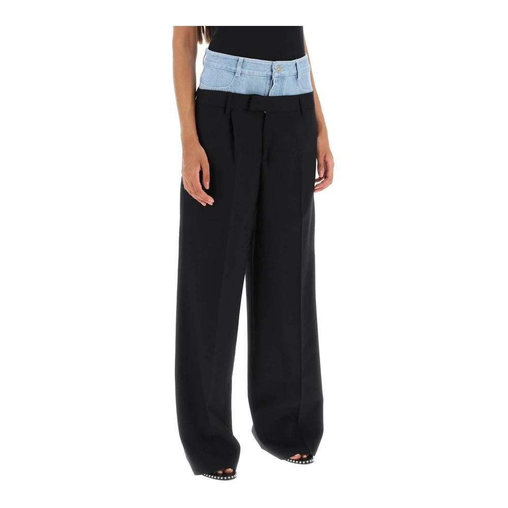Dion Lee Wide Trousers Black Dames
