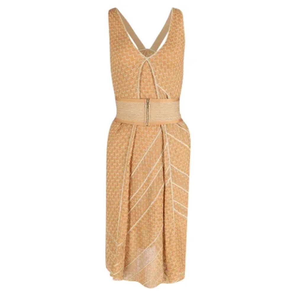 Missoni Pre-owned Fabric dresses Beige Dames