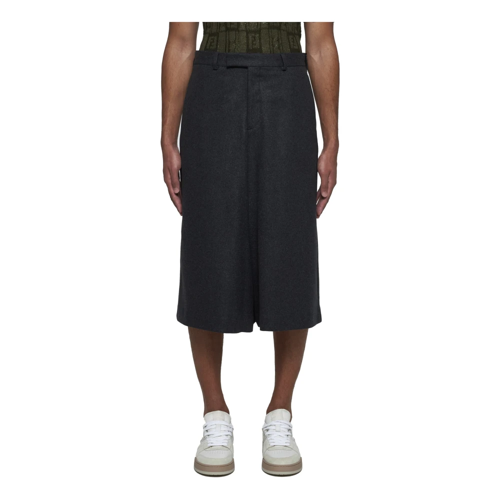 Fendi Stijlvolle Shorts voor Mannen Gray Heren