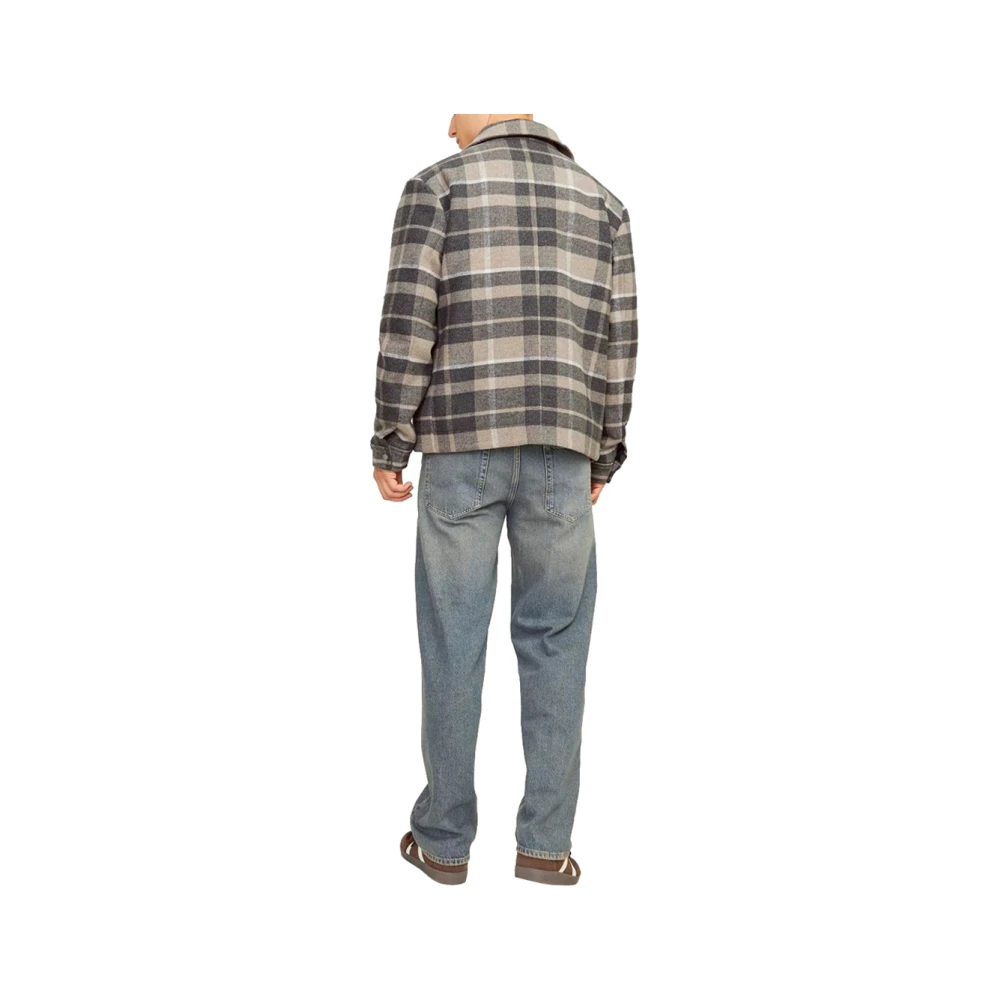 jack & jones Beige Rits Hoodie Jas Beige Heren