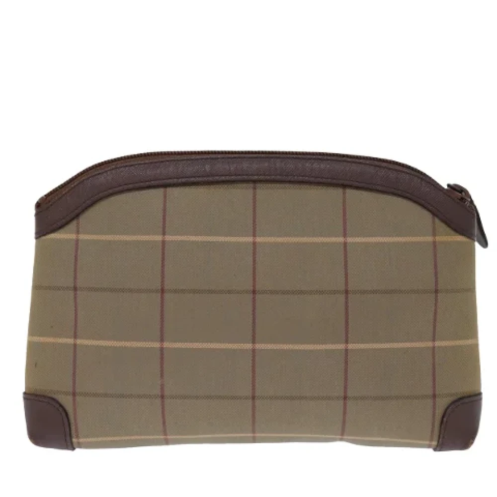 Burberry Vintage Pre-owned Canvas clutches Brown Dames