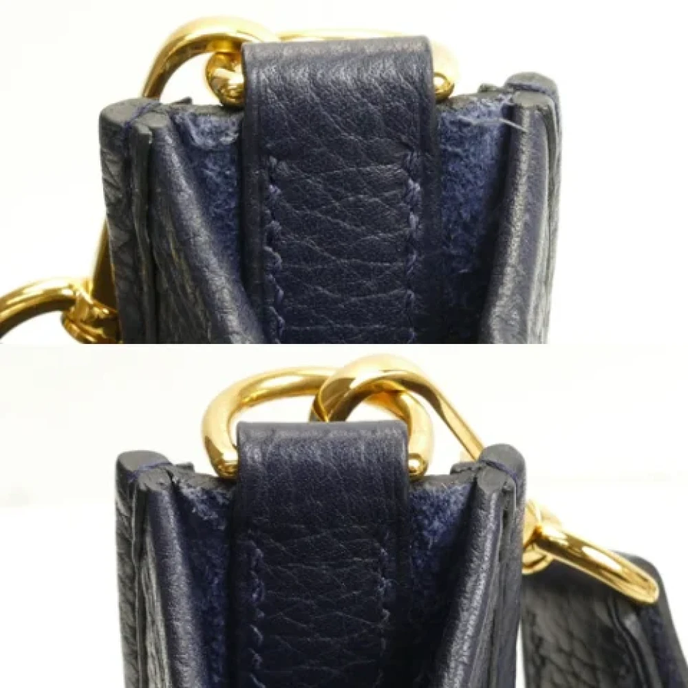 Hermès Vintage Pre-owned Fabric shoulder-bags Blue Dames