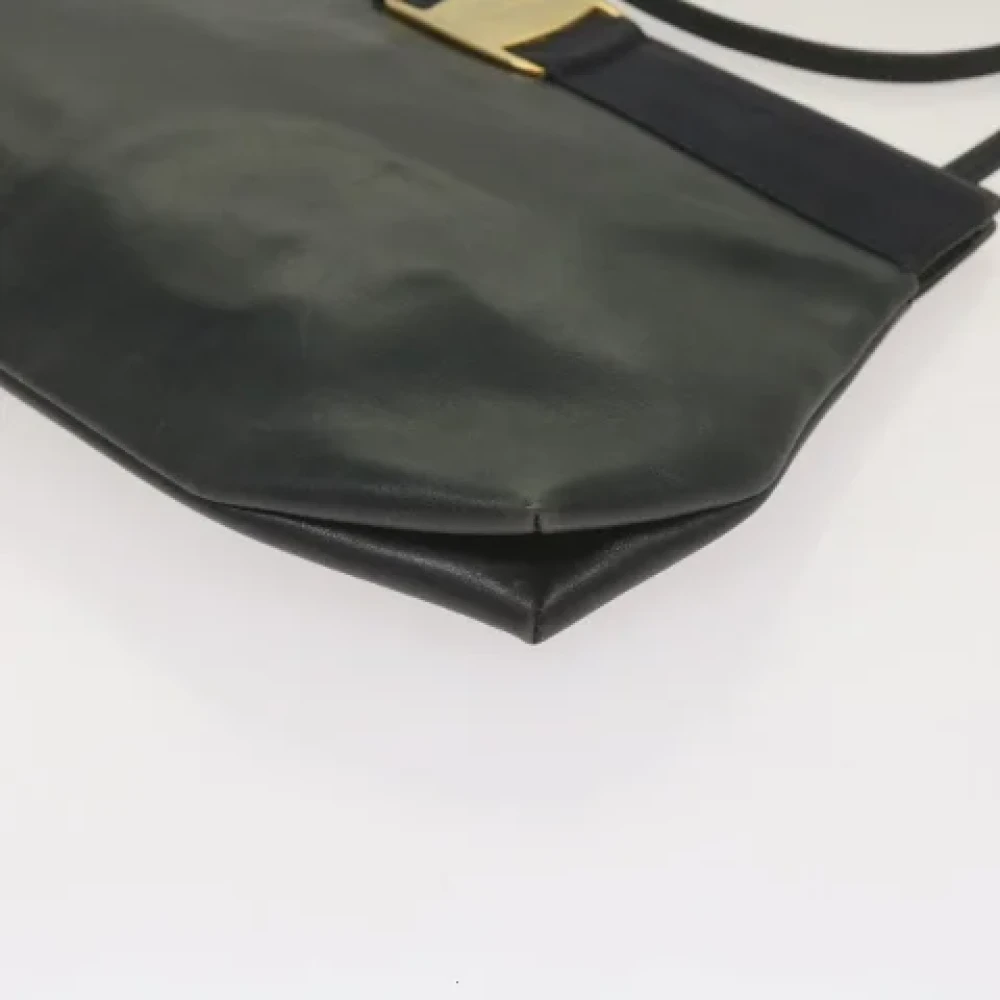 Salvatore Ferragamo Pre-owned Leather shoulder-bags Blue Dames