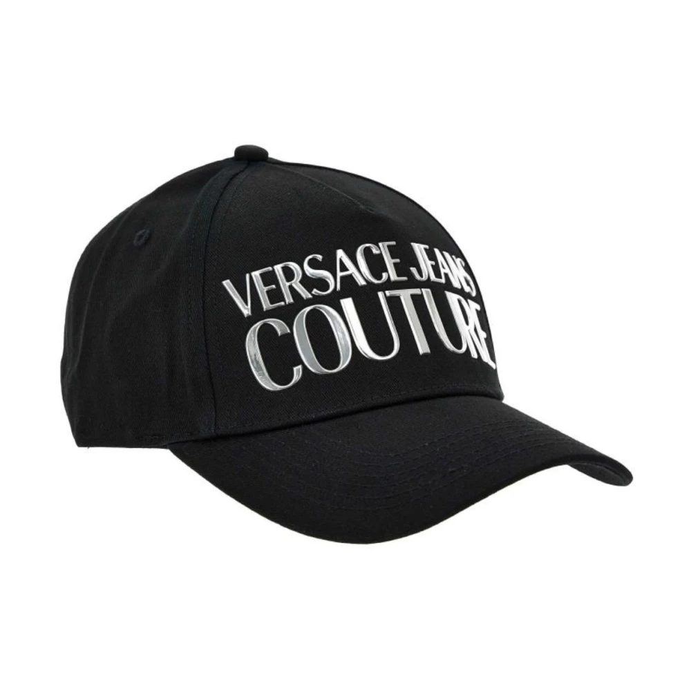 Versace Jeans Couture Stijlvolle Katoenen Print Baseball Cap Black Heren
