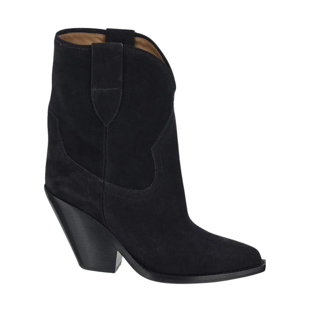 Isabel marant Kalfsleren Leyane Laarzen Black Dames