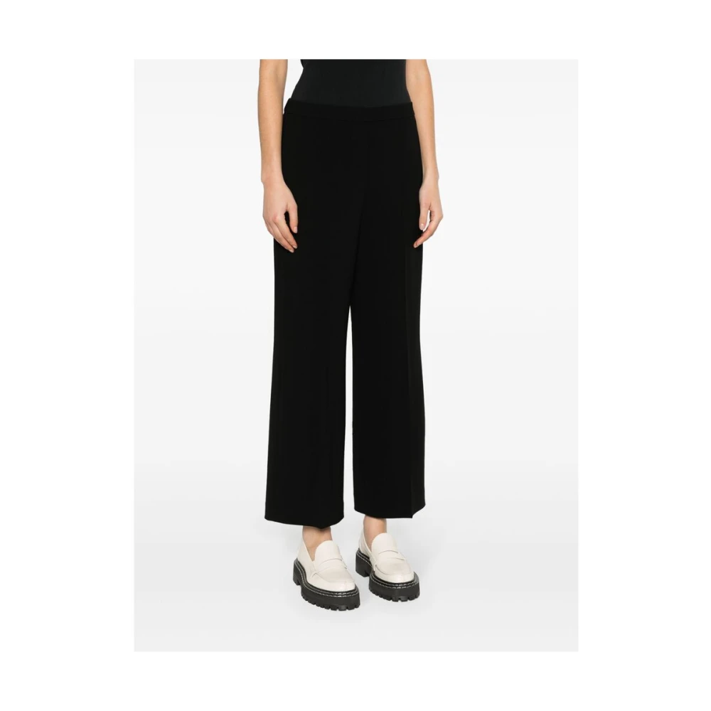 Theory Zwarte Wijde Pijp Getailleerde Broek Black Dames