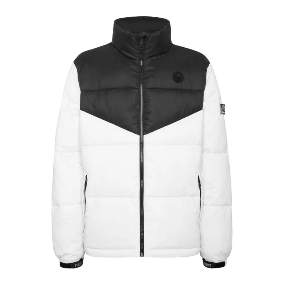 Plein Sport Bicolor Oversize Gewatteerd Bomberjack Nylon Black Heren
