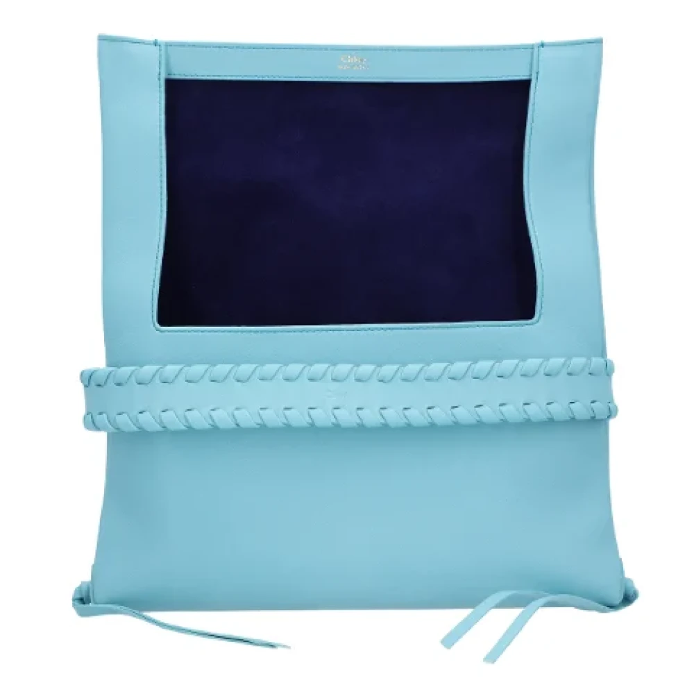 Chloé Leather clutches Blue Dames