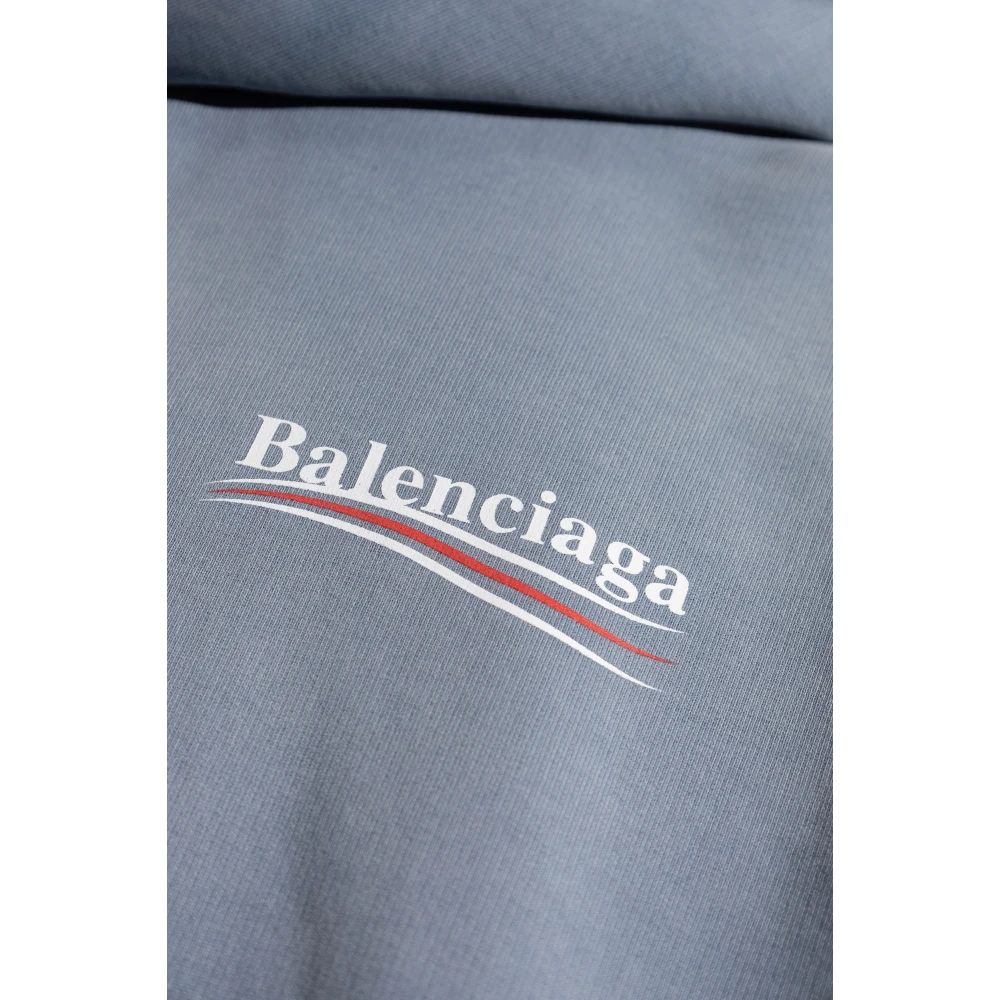 Balenciaga Hoodie Blue Heren