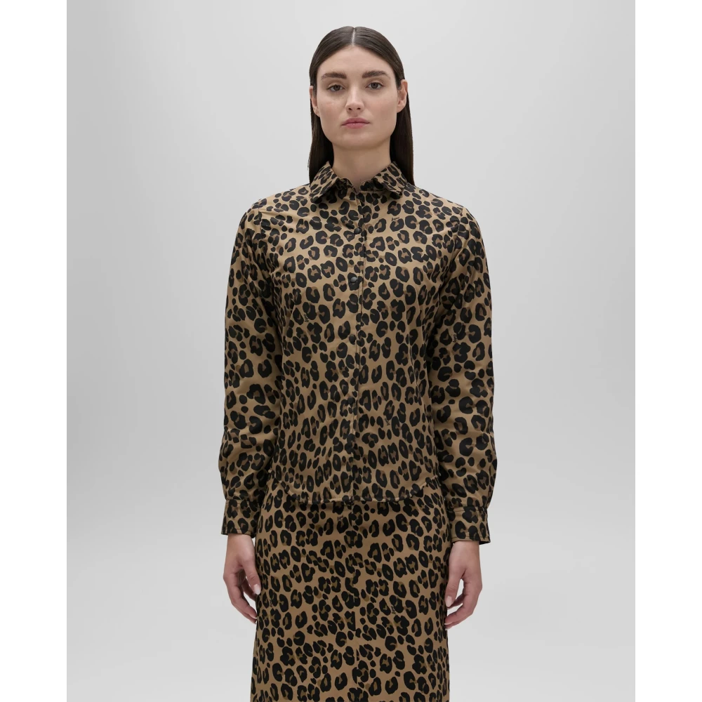 Aspesi Overhemd met luipaardprint Brown Dames