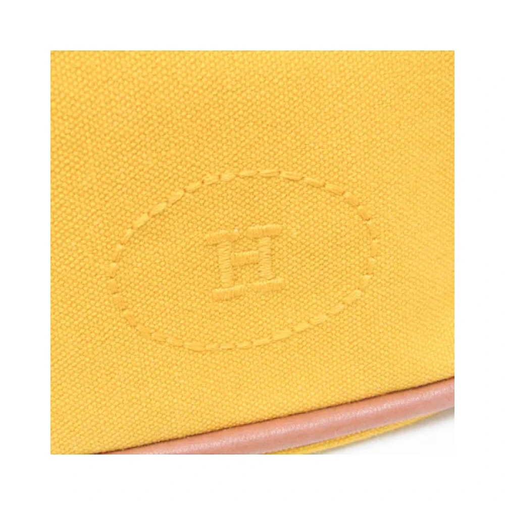Hermès Vintage Pre-owned Cotton shoulder-bags Yellow Dames
