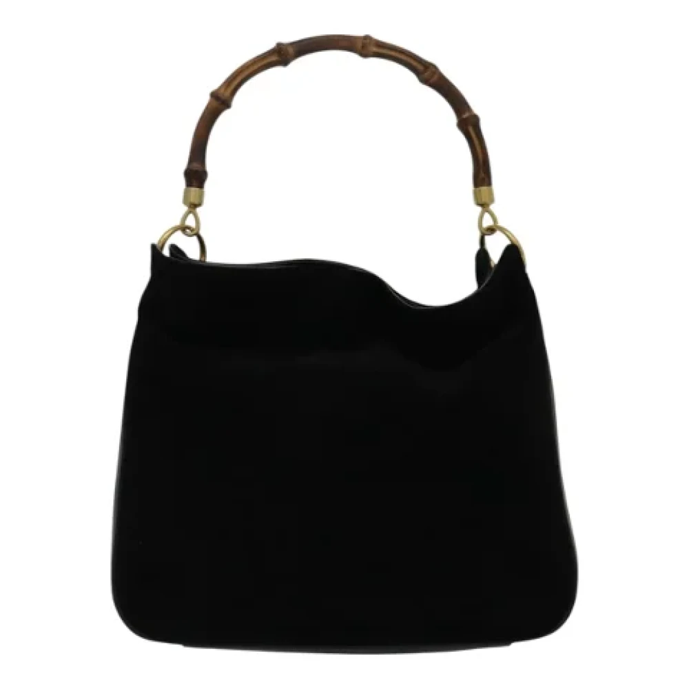 Gucci Vintage Pre-owned Suede handbags Black Dames