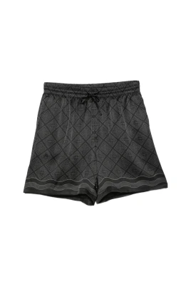 Radiating Monogram Silk Shorts