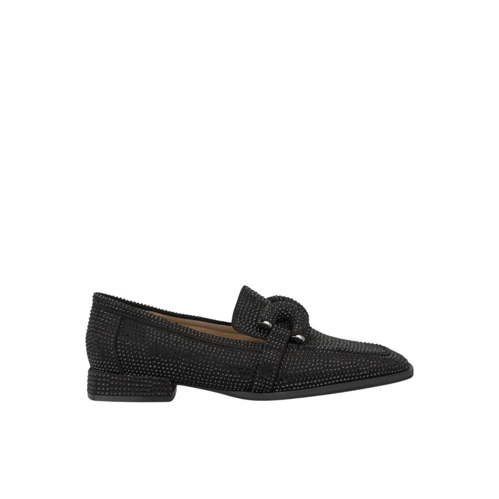 Alma En Pena Mujer Negro - Mocasín Con Punta Cuadrada Y Glitter- Shoes - 39 Eu- Mocasín Con Punta Cuadrada Y Glitter