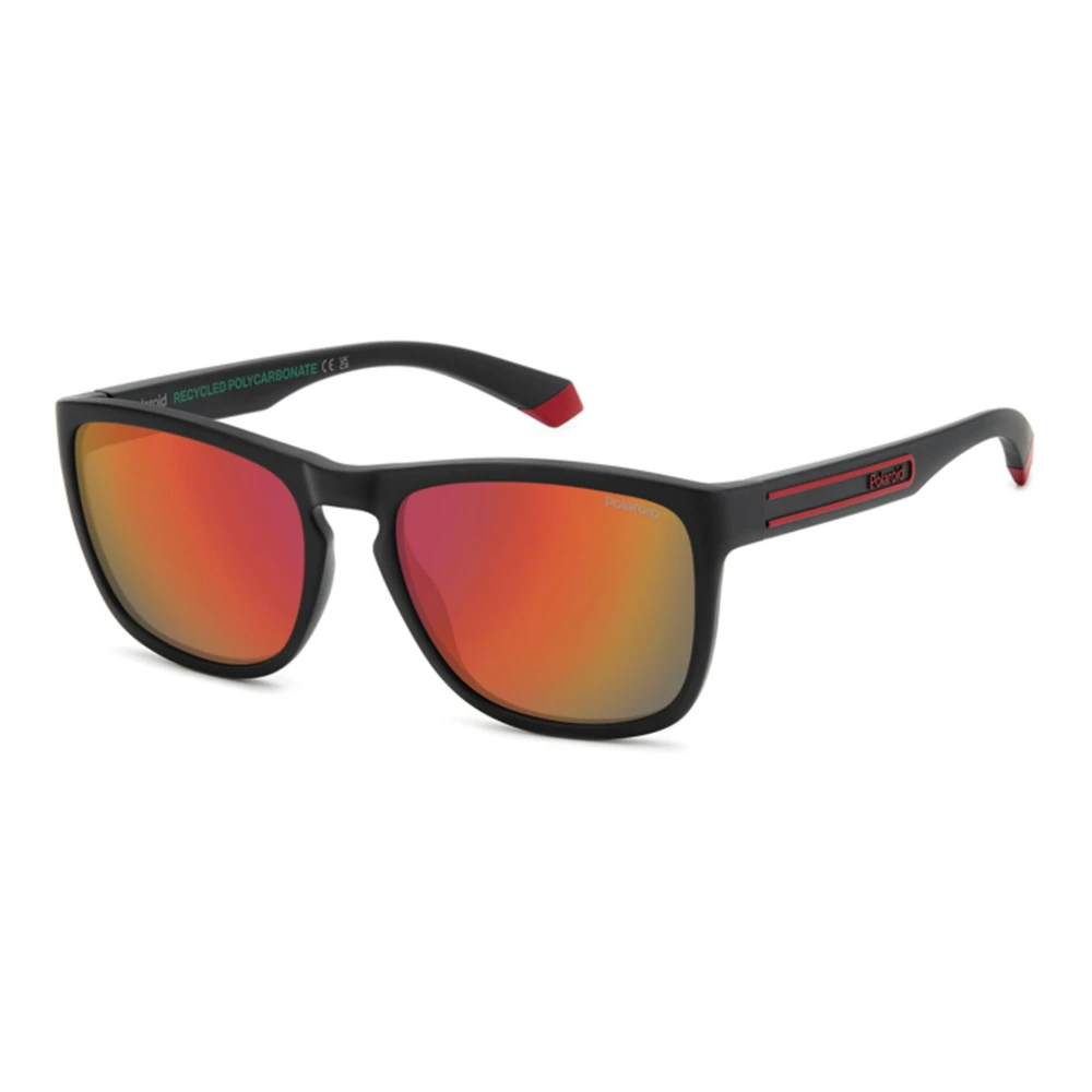 Polaroid Unisex Black Red Sunglasses - Sunglasses - 56 Mm - Accessories