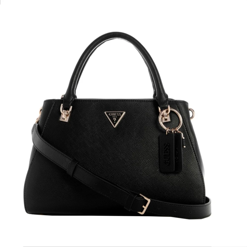 Guess Donna Nero/Chiaro/Oro Borsa Bauletto Noelle Ii Luxury Satchel - Immagine 6