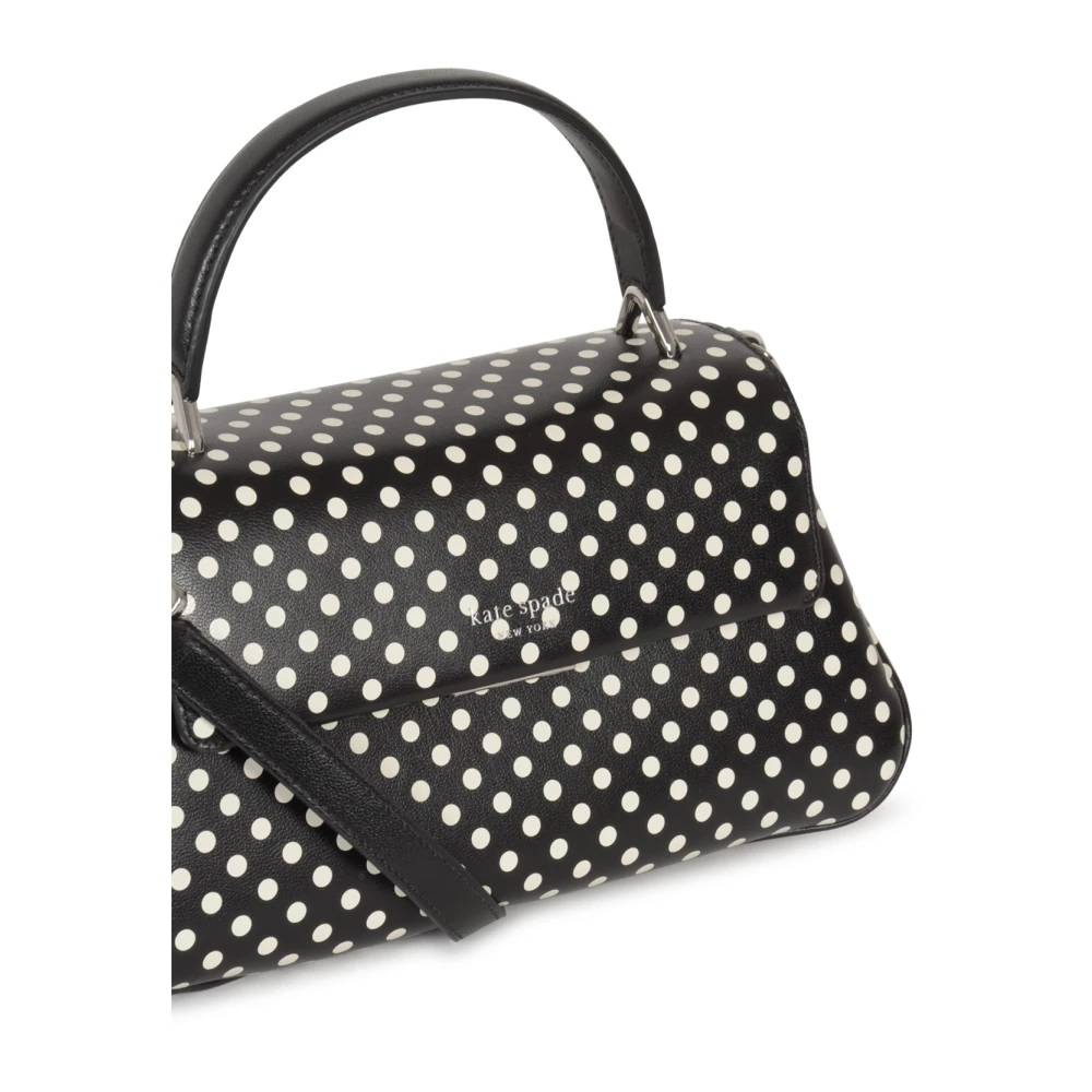 Kate Spade Grace Dot Leren Top Handvat Tas Black Dames