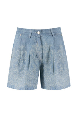 linen-denim-pattern-floral-lace-shorts