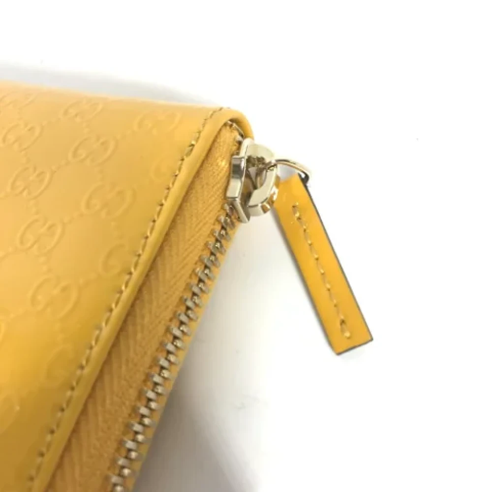 Gucci Vintage Pre-owned Leather wallets Yellow Dames