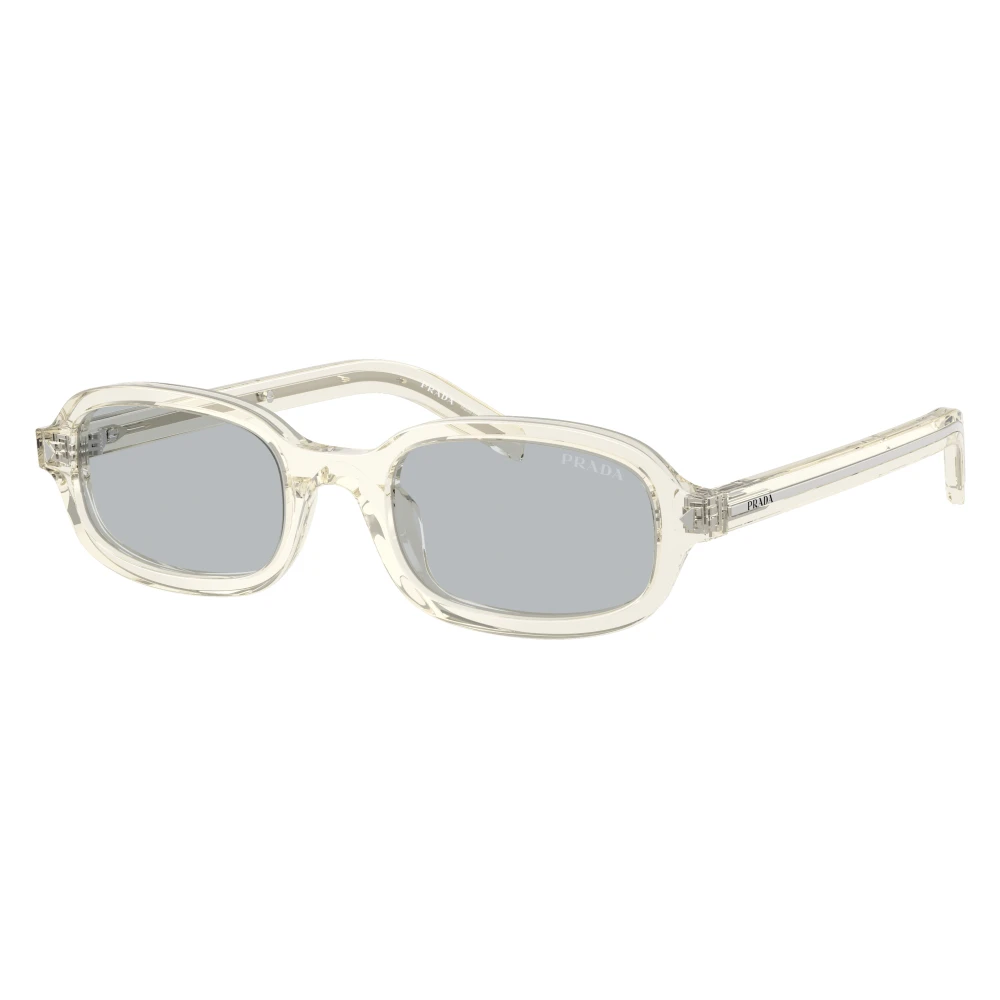 Prada Unisex White Oval Sunglasses - Sunglasses - 50 Mm - Accessories