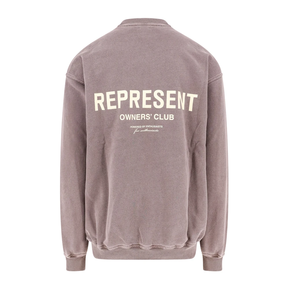 Represent Sweatshirt met logo-print van katoen Brown Heren
