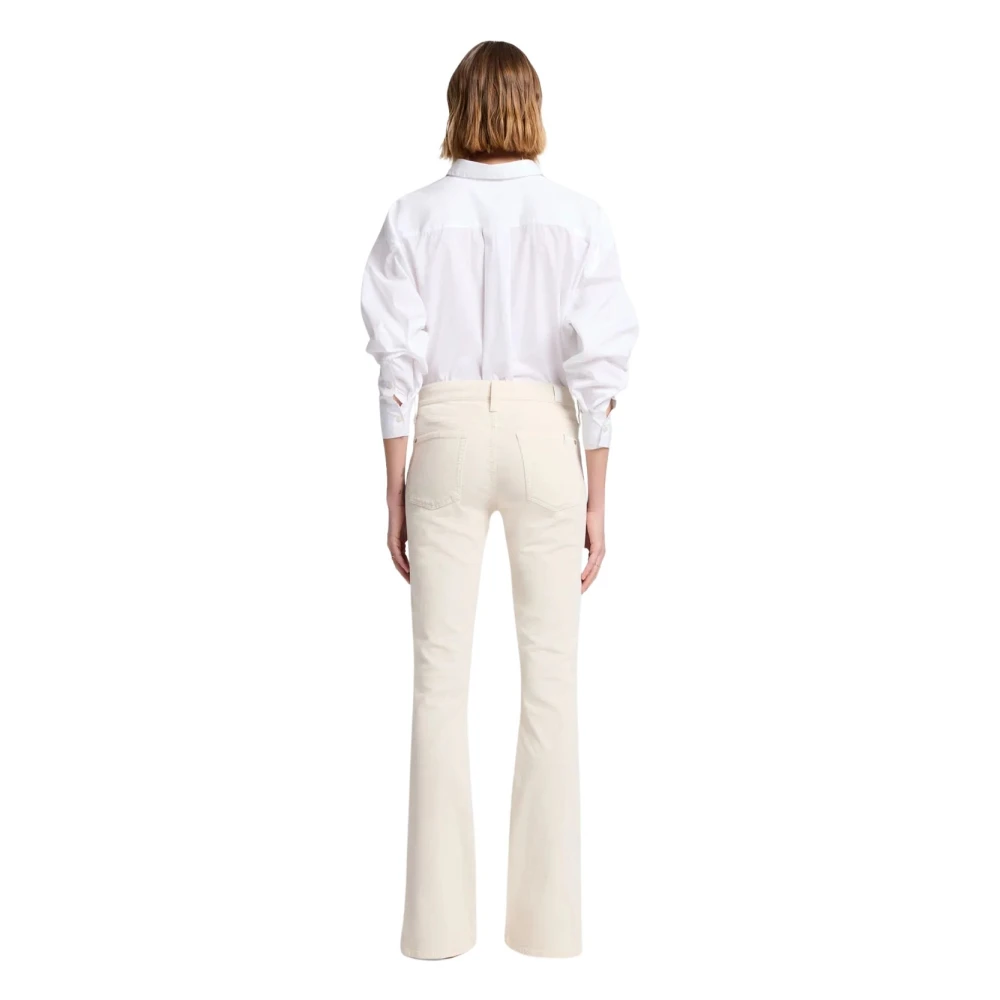7 For All Mankind Elegante Bootcut Broek White Dames