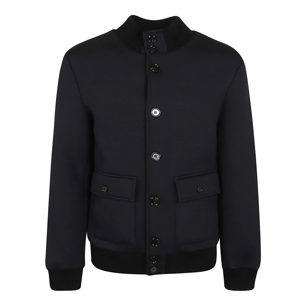 Dondup Zwarte Neopreen Bomberjack Aw24 Black Heren