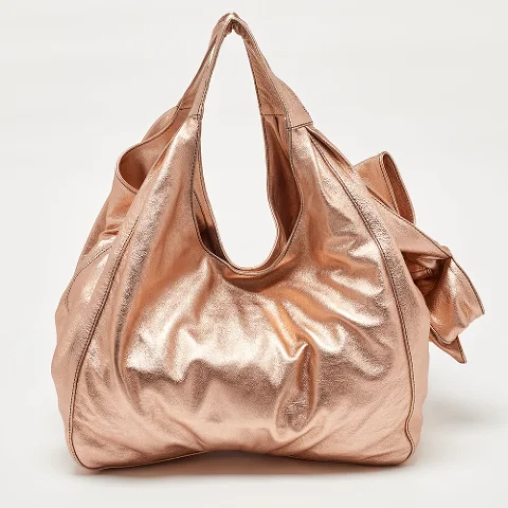 Valentino Vintage Pre-owned Leather handbags Brown Dames
