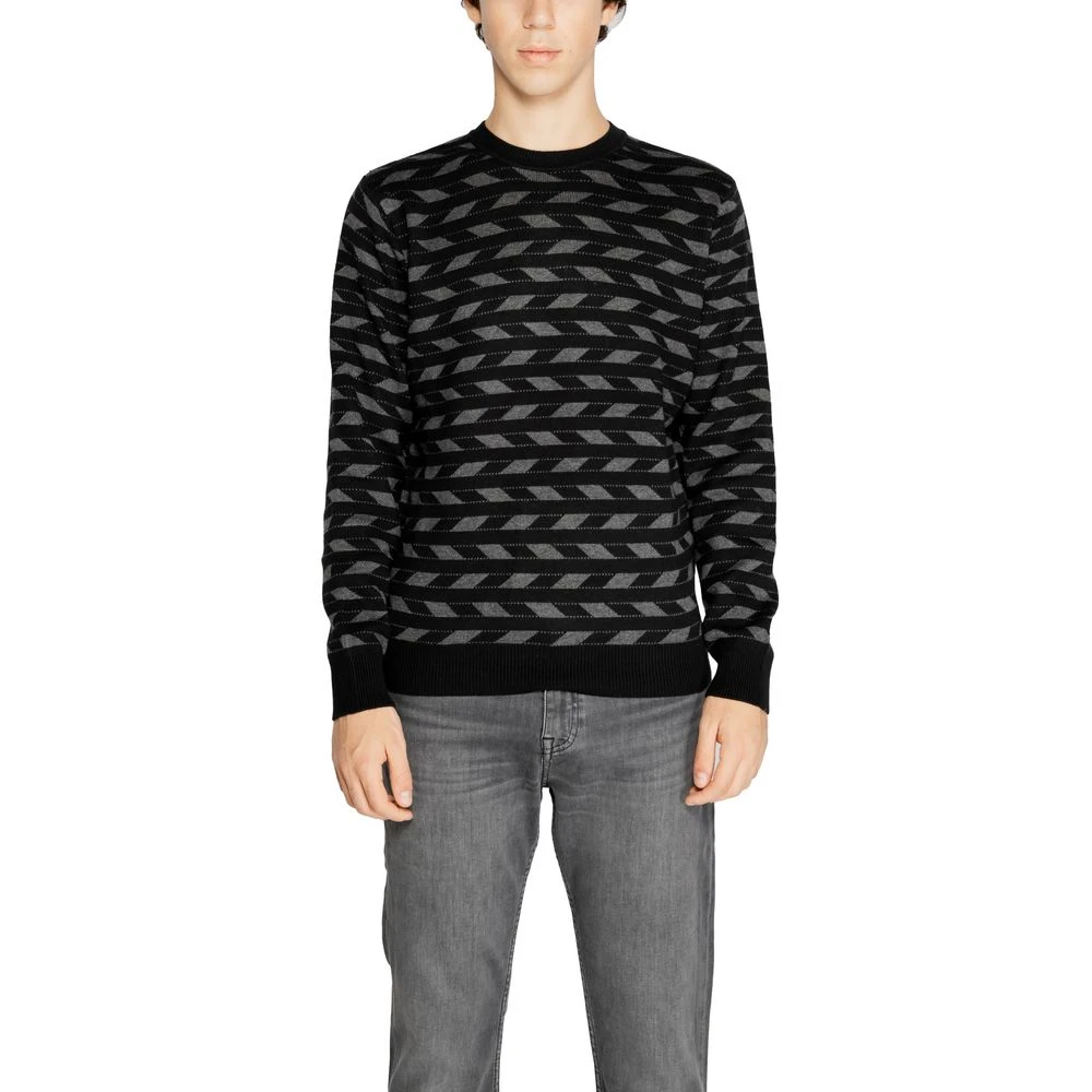 Antony Morato Men's Black Marabou Sweatshirt - Round-Neck Knitwear - M - Knitwear