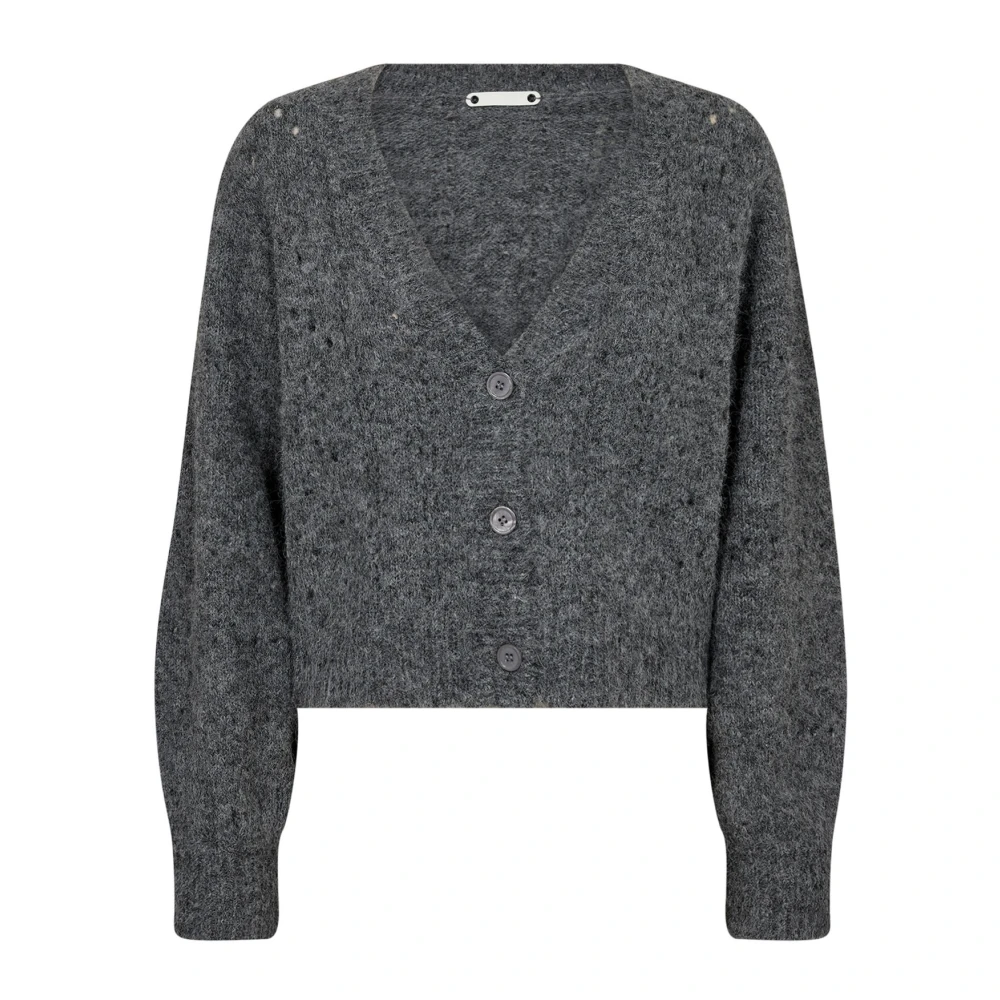 Co'Couture Grijze Melan Pointelle Vest Gray Dames