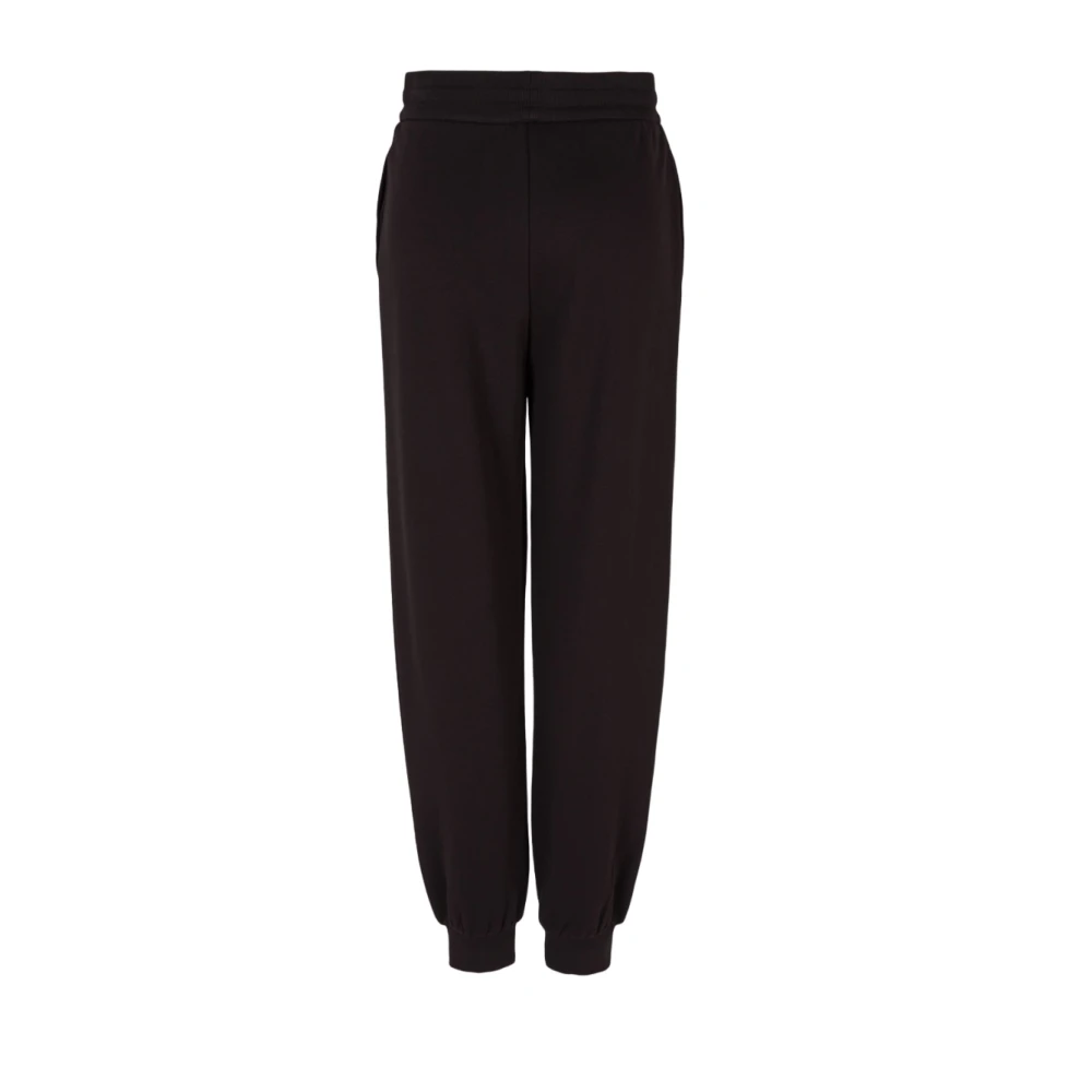 Armani Exchange Zwarte Joggingbroek Regular Fit Elastische Taille Black Dames