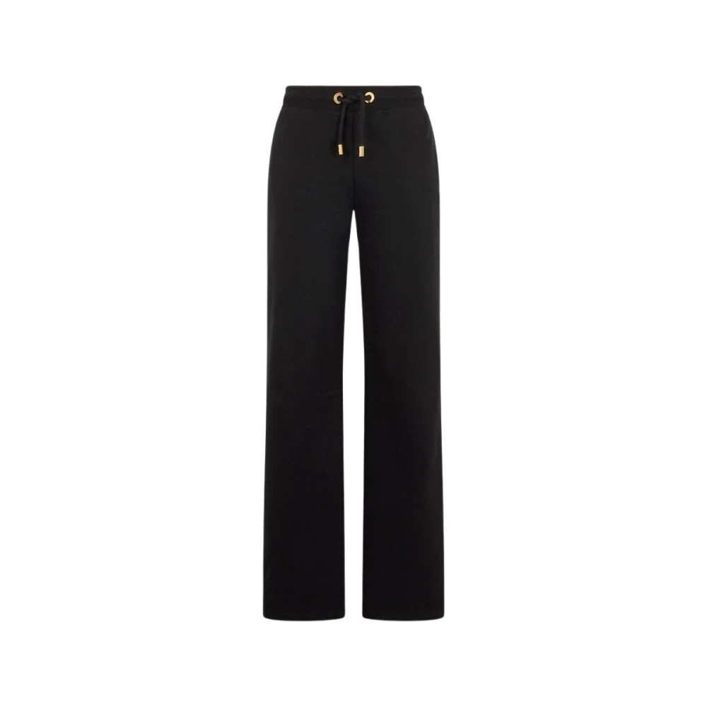 Roberto Cavalli Donna Nero - Pantaloni In Cotone Con Monogramma Rc - Trousers - S