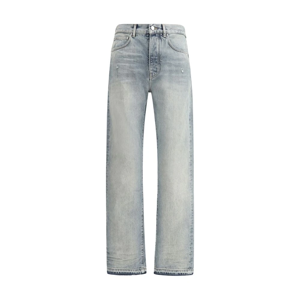 Amiri Urban Straight Fit Jeans met Vijf-Pocket Design Blue Heren