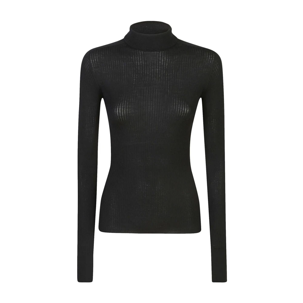 SPORTMAX Zwarte Coltrui Gebreide Kleding voor Vrouwen Black Dames