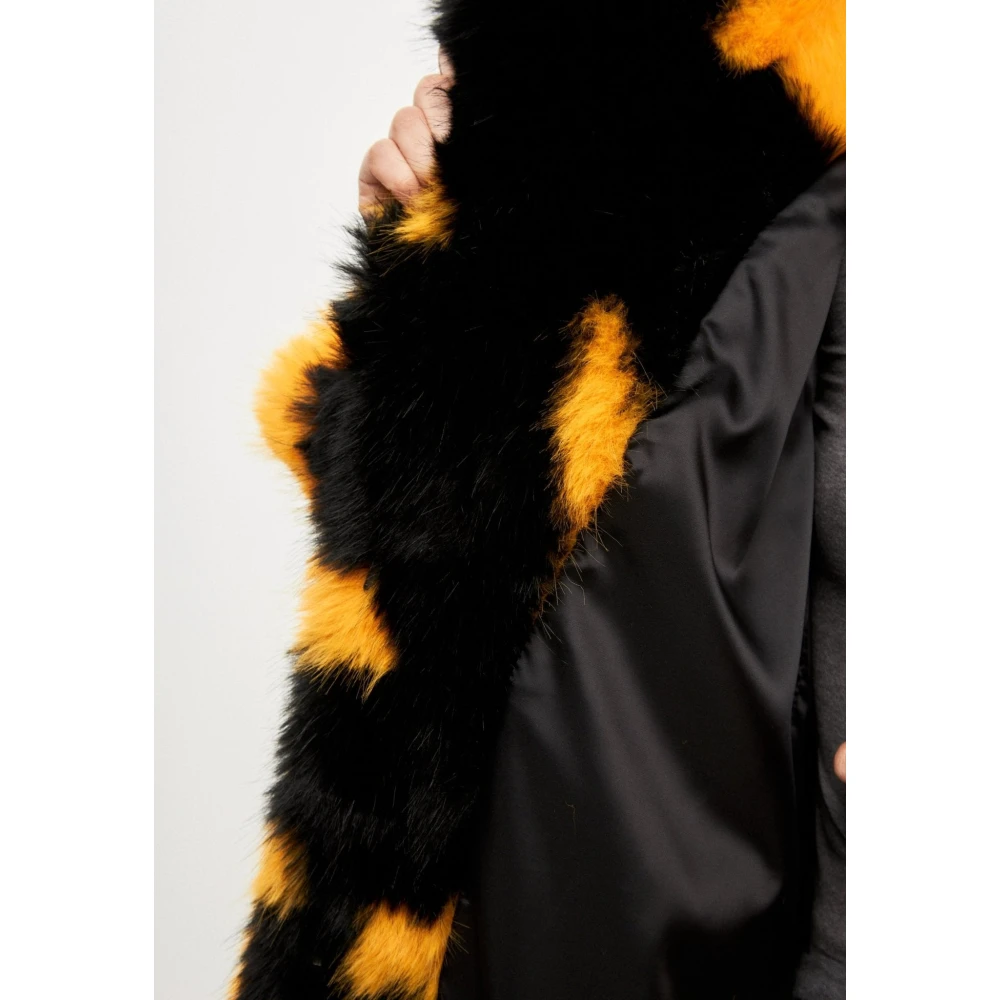 Cesare Gaspari Luxe Faux Fur Winterjas Yellow Dames