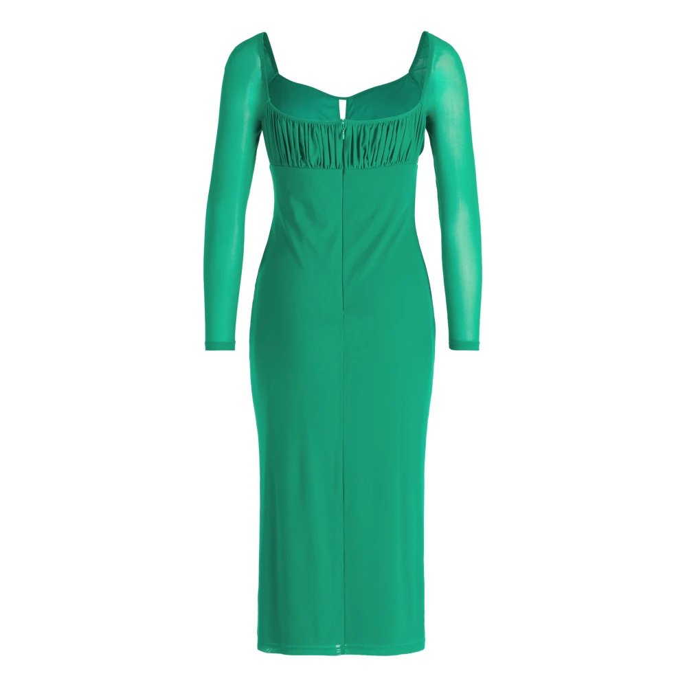 Vera Mont Elegant Gerimpelde Cocktailjurk Green Dames
