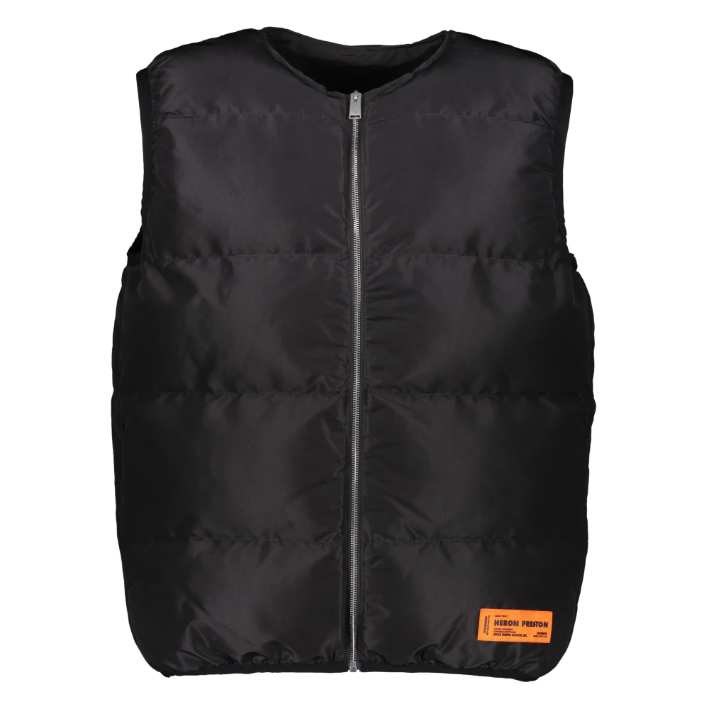 Heron Preston Field Vest met volledige rits Black Heren