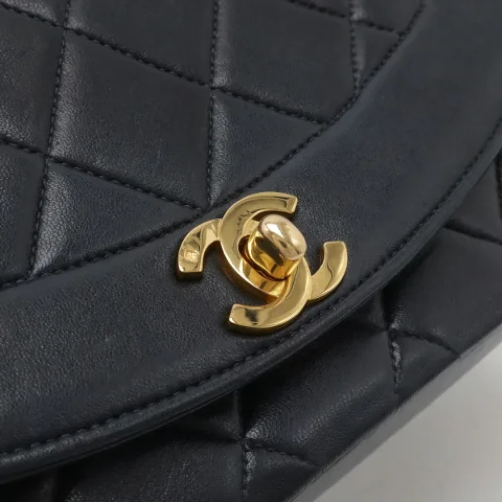 Chanel Vintage Pre-owned Leather crossbody-bags Blue Dames
