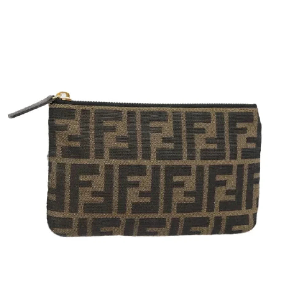 Fendi Vintage Pre-owned Canvas pouches Black Dames