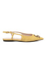 chaussures-plates-jaunes-avec-bride