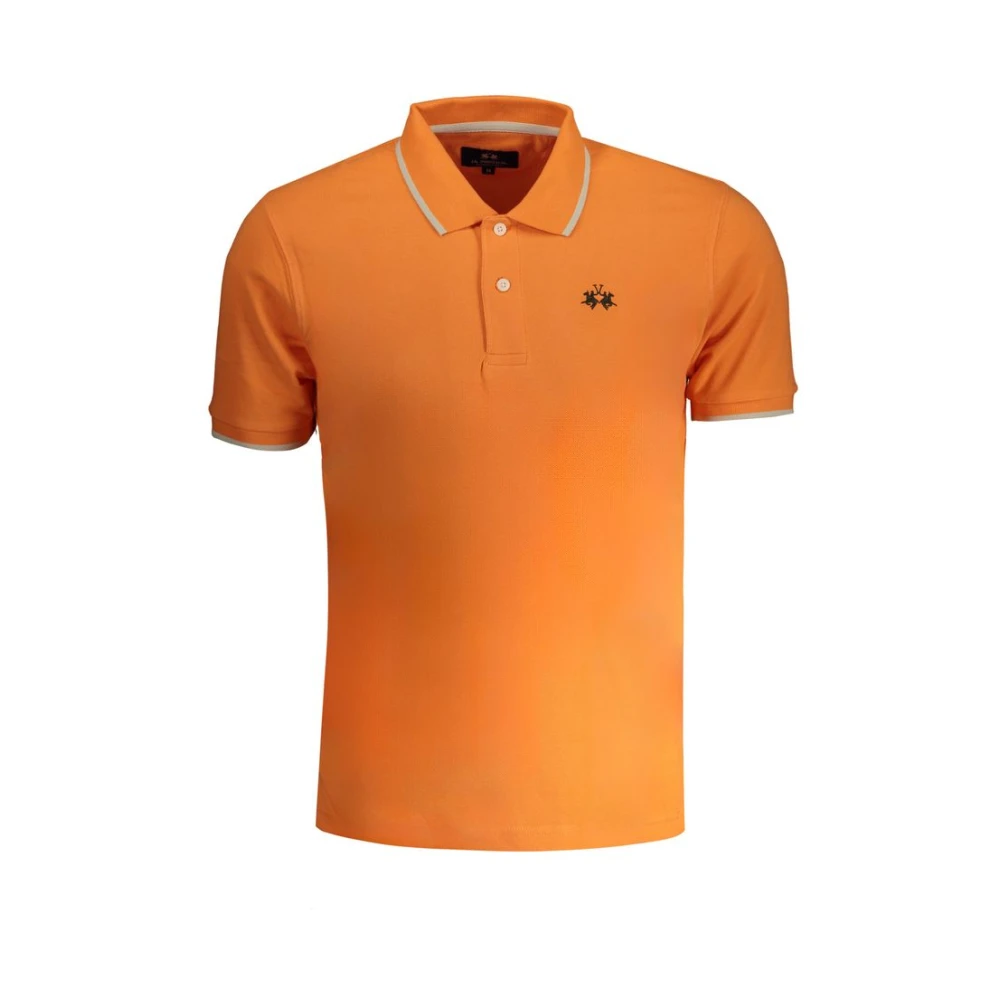 La Martina , Polo Shirts, Male, Orange, Xl, Polo Shirt