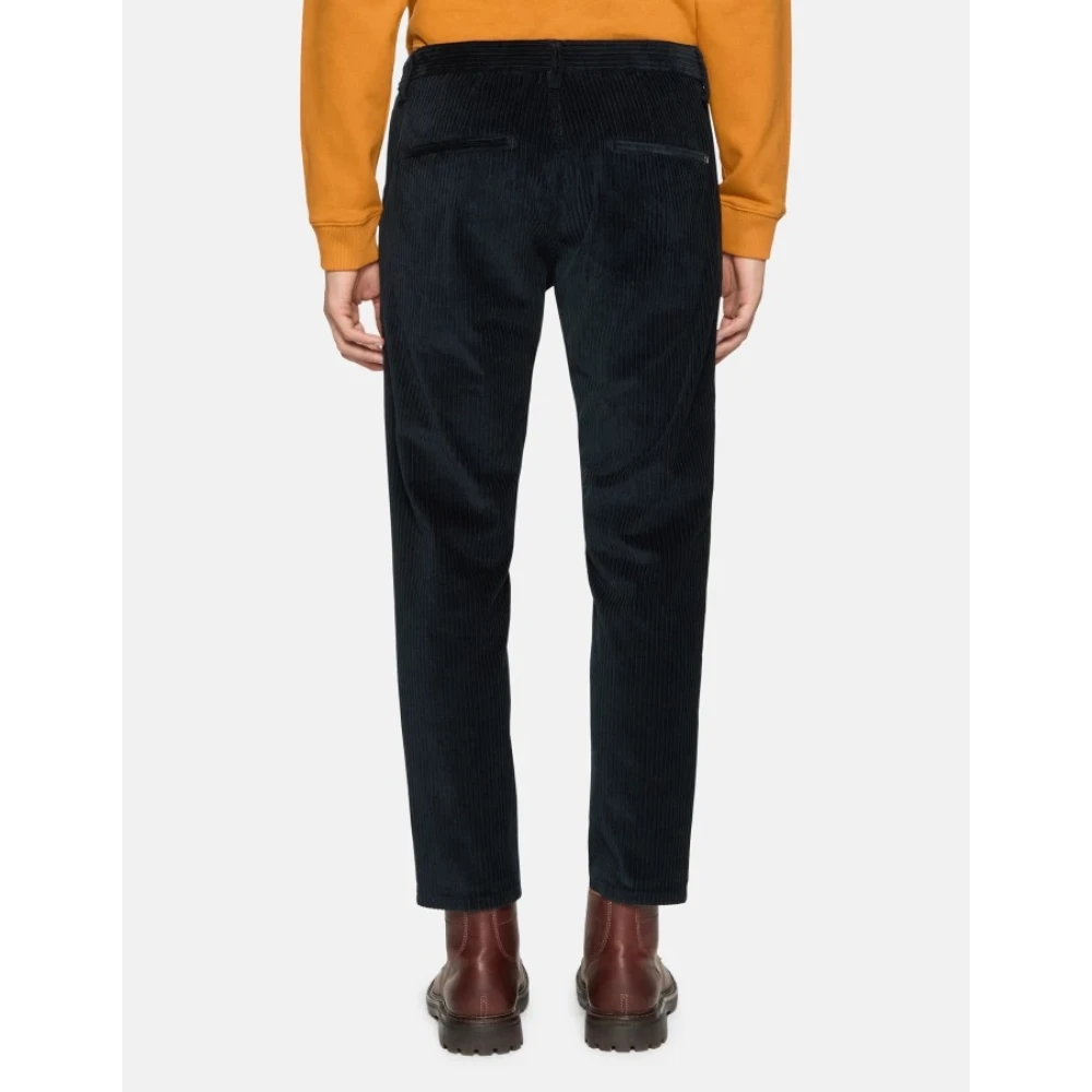 Dondup Reguliere Fluwelen Broek Pablo Blue Heren