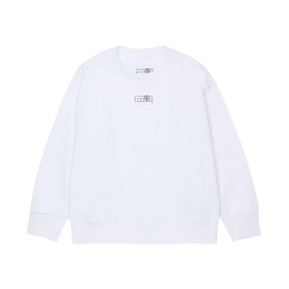 Mm6 Maison Margiela Men's White Felpa Con Applicazione