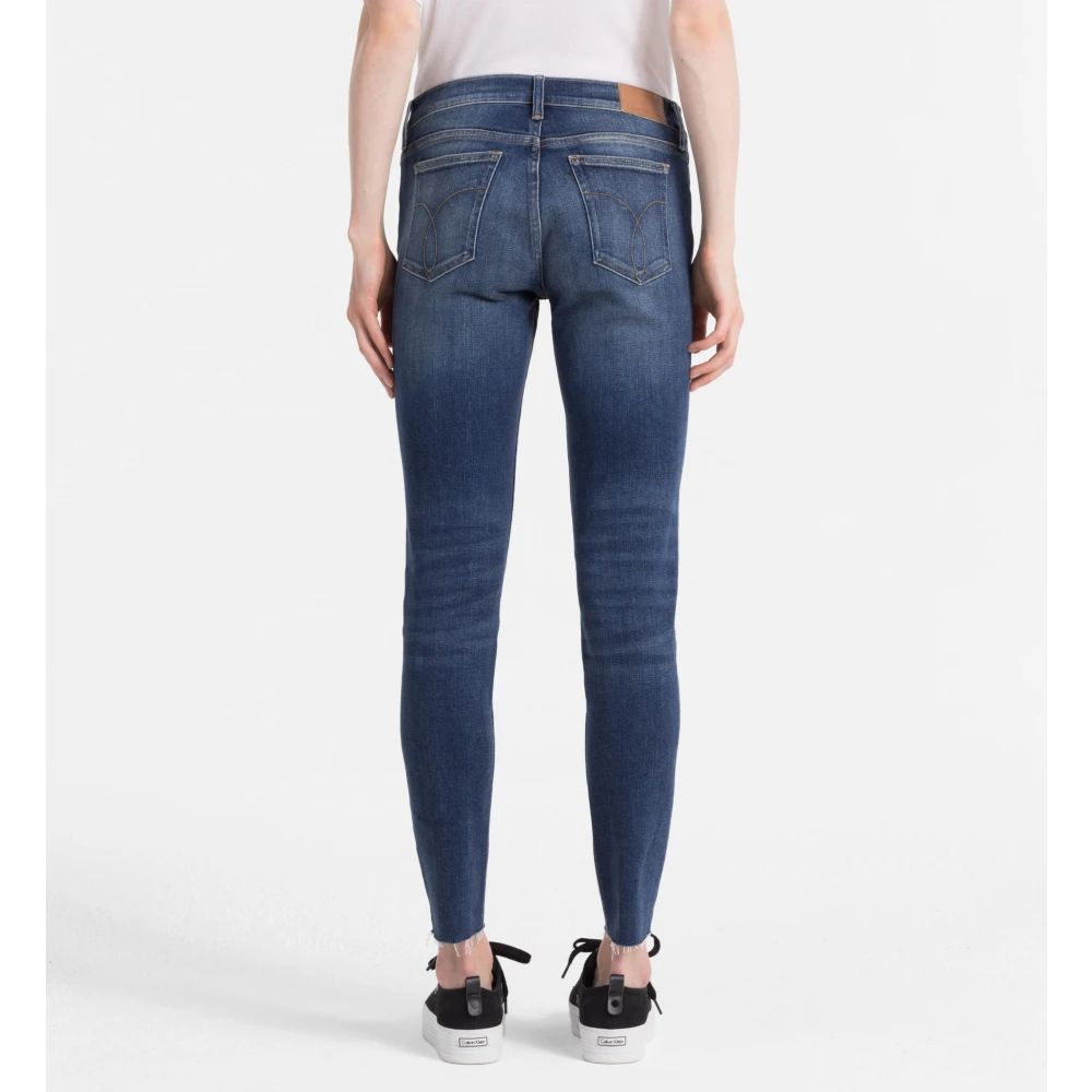 Calvin Klein Blauwe Skinny Jeans met 5 Zakken Blue Dames