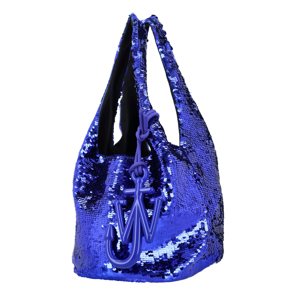 JW Anderson Sequin Mini Shopper Tas Blue Dames