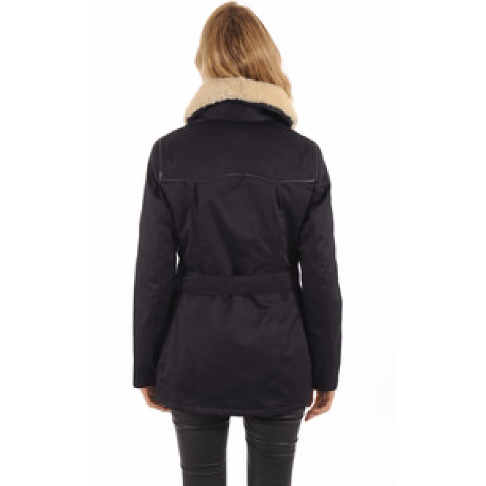 La Canadienne Blauwe Canadese militaire parka jas Blue Dames