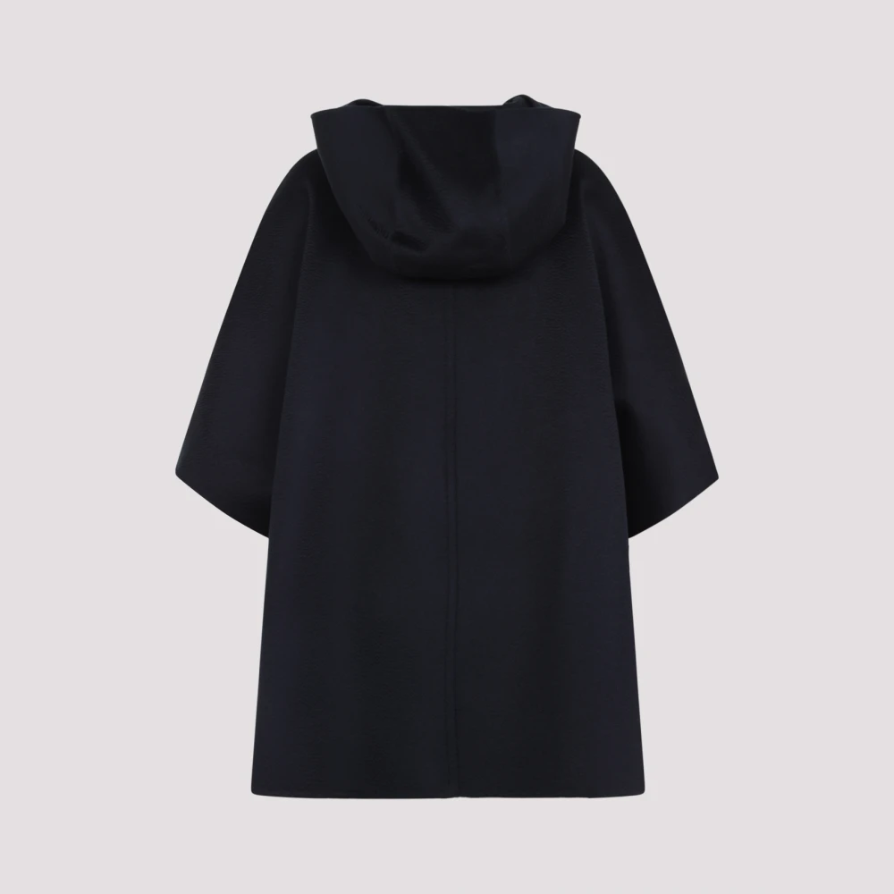 Max Mara Blauwe Montgomery Cape Jas Blue Dames